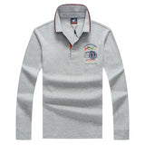 Tace & Shark brand long sleeve polo shirt men smart casual business para hombre male cotton shirt breathable undershirt