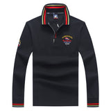 Tace & Shark brand long sleeve polo shirt men smart casual business para hombre male cotton shirt breathable undershirt