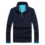 TANGNEST 2019 Hot Sale Long-sleeve Polo Shirt Plus 5 Colors Casual Turn-down Collar Polo Good Quality Polo Shirt Men MTP452